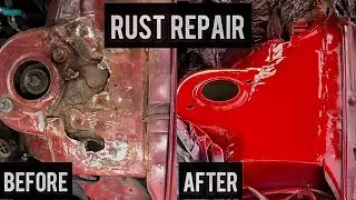 RUST REPAIR DIY transformation of How to repair extremely rusty R33 turrets.