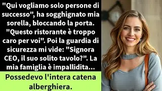 ＂Qui vogliamo solo persone di successo＂, ha sogghignato mia sorella, bloccando la porta.