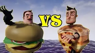 Hamburger Vs. Pizza - Hello Neighbor CO-OP Mod