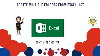 Excel Trick: Create 100 folders in seconds