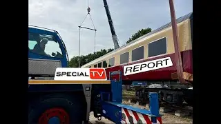 Het vervoer en plaatsing van historische TEE treinwagons, door Van der Vlist en de Schot Groep.