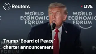 LIVE: Trump takes part in board of peace charter announcement