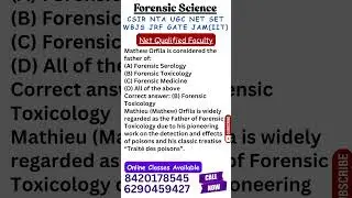 UGC NET Forensic Science I Net Qualified Faculty I Online Class Available #shorts #ytshorts #reels