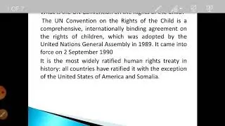 Convention on the Rights of the Child part 1