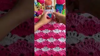 Crochet Large Shell Stitch How to DIY Tutorial #shorts