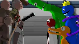 Granny, Grandpa & The Twins VS Rainbow Friends