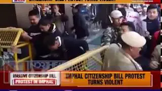 Citizenship Bill protest turns violent in Imphal; Police resort to tear gas shelling