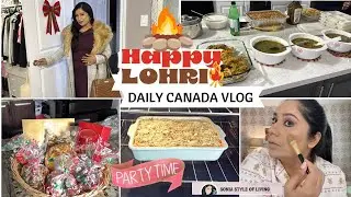 Lohri Party Canada Vlog, Recipes, Lohri Gift Hamper, Party Makeup Tutorial