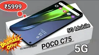 POCO C75 5G Smartphone unboxsing⚡review⚡1 Year free⚡Best 5G Smartphone 2025⚡Redmi A5 5G unboxsing 