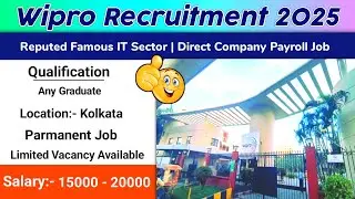 How To Apply Wipro Jobs For Freshers | Wipro Recruitment 2025 | Backend Job in Kolkata
