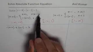 Solve Absolute Equation with Two Absolute Terms
