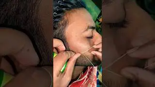 dhaga kaishe lagaye | threading | beard remove threading | beard styles | #dhaga #threading #beard