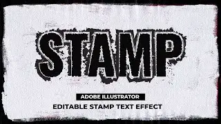 Stamp Text Effect in Adobe Illustrator | Editable Text Effect | Graphic Design | Logo Design