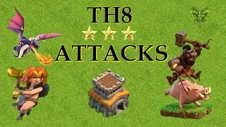 TOP 3 STRONGEST TH8 ATTACKS FOR WAR/PUSH - Clash of Clans 2018