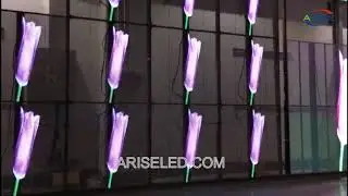 Media building facade LED transparent display LED film screen,transparent film foil glass adhesive L