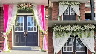 Diy Door entrance decoration idea for wedding # wedding gate decoration idea