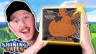 &Aring;PNER EN SHINING FATES ELITE TRAINER POK&Eacute;MON BOKS *GULLKORT!*