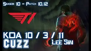 T1 Cuzz LEE SIN vs GRAVES Jungle - Patch 10.12 KR Ranked