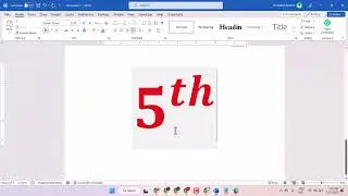 How To Write 5th in MS WORD 2023