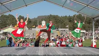 A Scottish 'Irish Jig' dance competition held during 2024 Braemar Gathering Highland Games Scotland