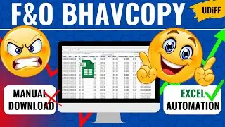 F&O Bhavcopy Automation for Any Date in Excel✅Future & Options EoD Report