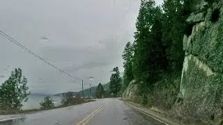 BC Highway 3A Westbound in Winter - part 1 of 3 - time lapse