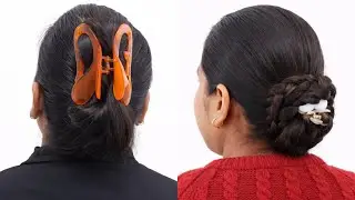 Easy & elegant clutcher hairstyle for long hair | Beautiful juda hairstyle tutorial | HairStyle Girl