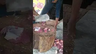 small size boti cutting buffalo meat cutting processing