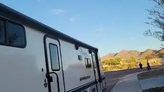 Champion 2500W Dual Fuel Generator running a Furrion 15k BTU Air Conditioner on Jayco 24BH