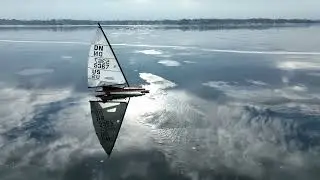 Ice Boats On Lake Minnetonka In MN. December 24 2021.