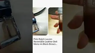 Polo Ralph Lauren Reversible Leather Belt Mens 44 Black Brown Ongoing