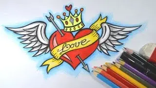 Como desenhar um Coração para Tatoo - passo a passo