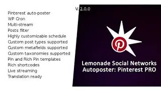 Lemonade Social Networks Autoposter: Pinterest PRO | Codecanyon Scripts and Snippets