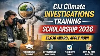 CIJ Climate Investigations Training Scholarship 2026 | &pound;2,638 Award | Apply Online