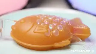 Opaline Taiyaki Drip | Honey‑Amber Glass Cut ASMR 🐟✨