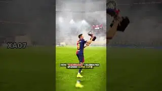 Barcelona Trophy Celebration V/S Realmadrid 🥶 #shorts #ronaldo #messi #shortsvideo