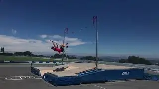 Pole vault practice at 4m