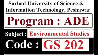 Sarhad University Solved Paper & Outline | Environmental Studies | Code : GS 202
