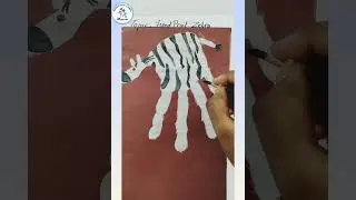 🦓 Zebra Hand ✋ Print 🐾 Activity(2) #craftykids #kids