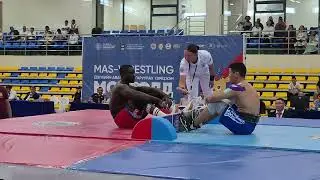 VII Mas-wrestling Worldchampionship Mongolia 2025 men under 80kg. Cameroon vs Russia