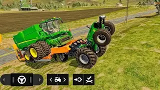 🚨John deere 5405💪 farmers tractor games | John deere 🌾harvester machine farmers games | agri gamers 