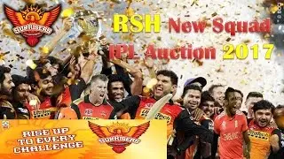 Sunrisers hyderabad team 2017|| SRH Team  players list|| bought in   IPL 2017 Auction