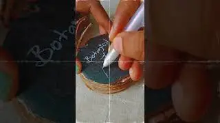 Botanical journal ::: recycled pizza box #creator #ytshorts #journaling #recyle #pizzaboxrecyle