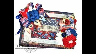 Authentique Liberty 4th of July Double Waterfall Mini Album Tutorial
