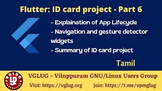 ID card project in Flutter | Flutter tutorial part 6 | Flutter in Tamil | DART | VGLUG