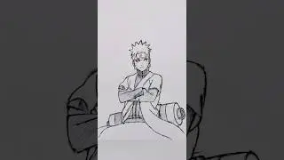 Naruto Sage Mode Manga style only using pen | Ink Sketch #naruto #narutoshippuden #narutouzumaki