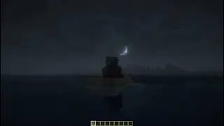 🌊⛈ Minecraft Storm at Night | Relaxing Boat Ride in Thunderstorm