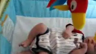 Baby watching the mobile