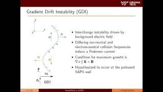 2020 CEDAR Workshop: Gradient drift/Kelvin-Helmholtz instability in sub-auroral polarization streams