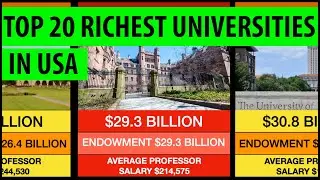 Top 20 RICHEST UNIVERSITIES in USA 2020 | Fun With Stats